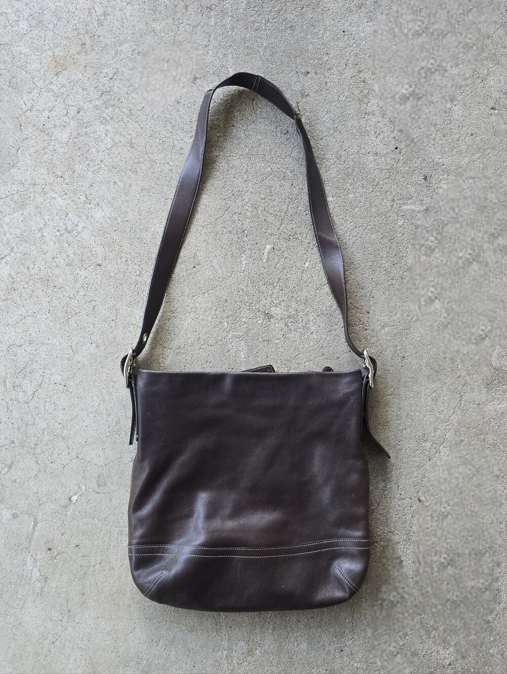 Vintage Y2K Coach Legacy Brown Leather Tassel Slim Shoulder Crossbody Bag #1414
